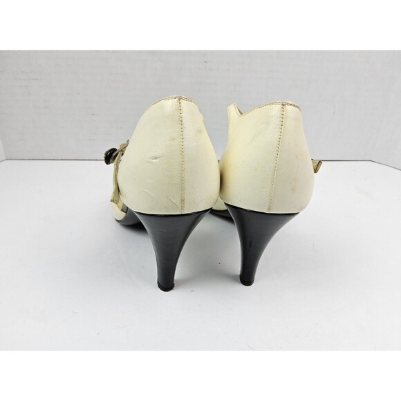 Chanel Two Tone Cap Toe Ankle Strap Heels Size 36 C, US 6C - Picture 6 of 10